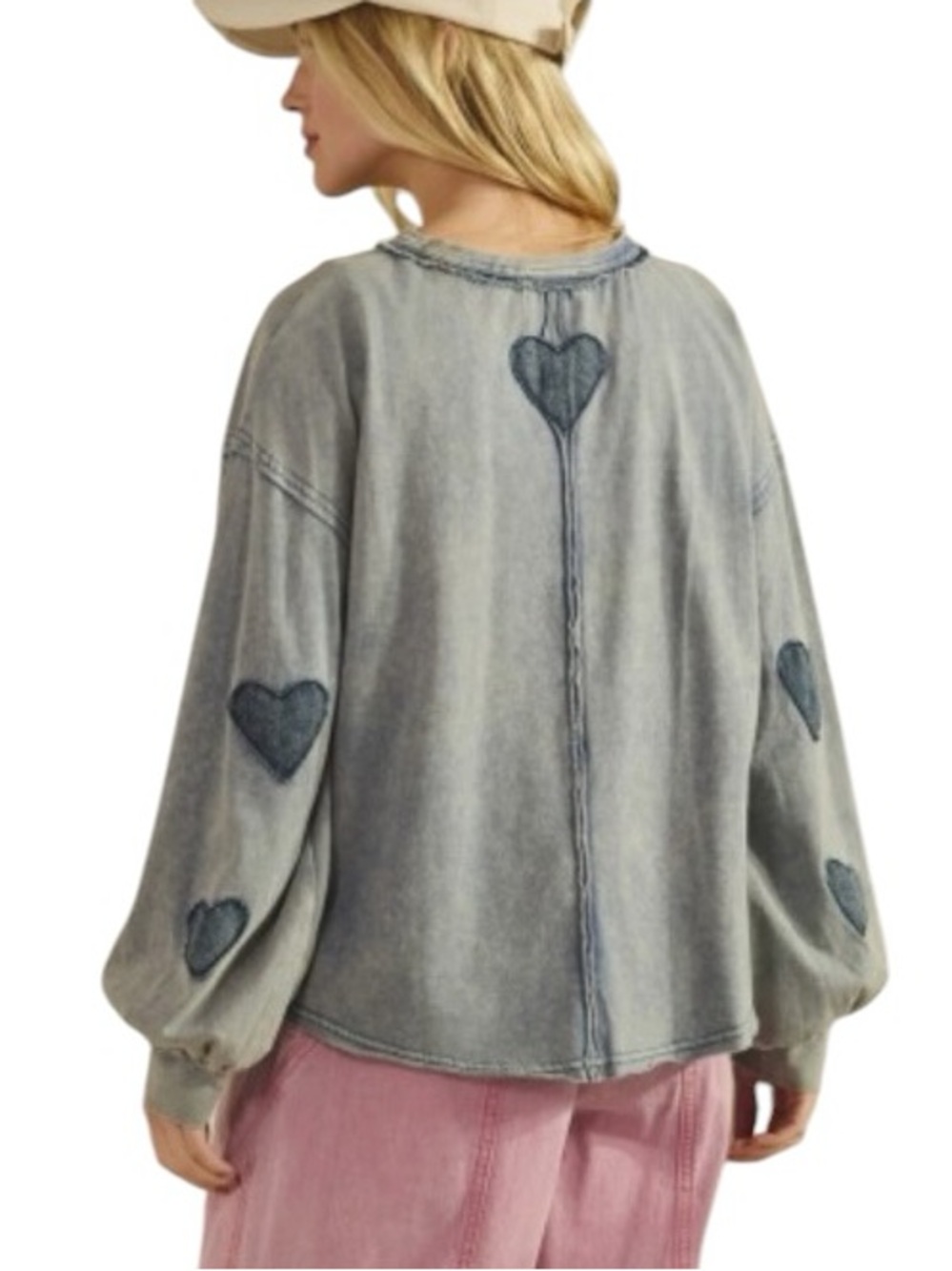 567:  SAGE + FIG NWT TOP DENIM (H32) - Picture 2 of 2